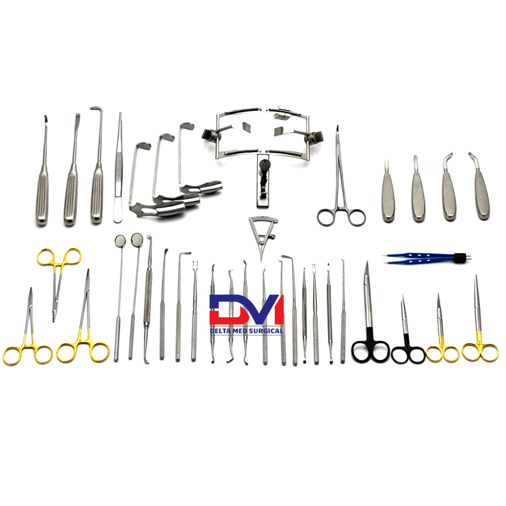 Cleft Lip & Cleft Palate Repair Instruments Mouth Gag Set of 36 Pcs Steel Box