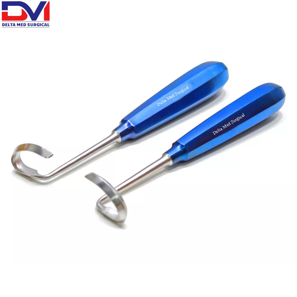 Doyen Rib Raspatory Left & Right Set of 2 Stainless Steel Titanium Blue Color