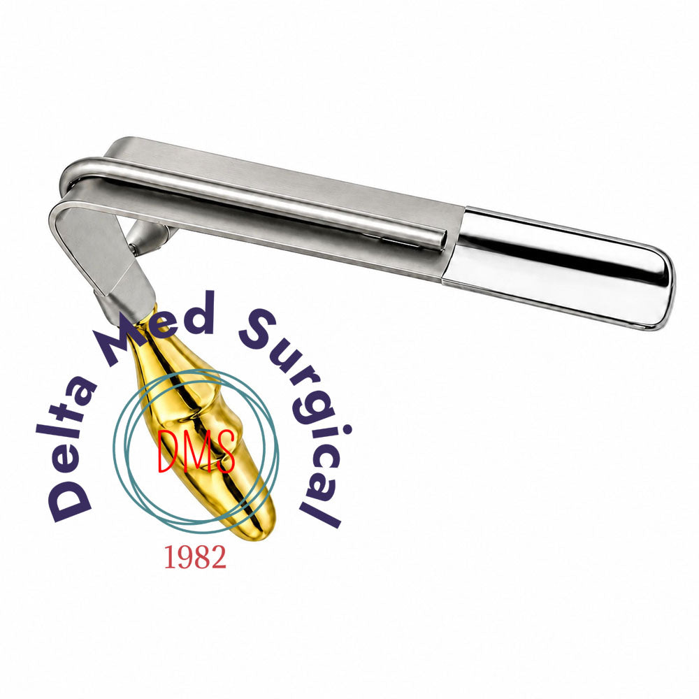 Gold Handle L-Shaped Facelift Lighted Retractor – Plastic Surgery Instruments