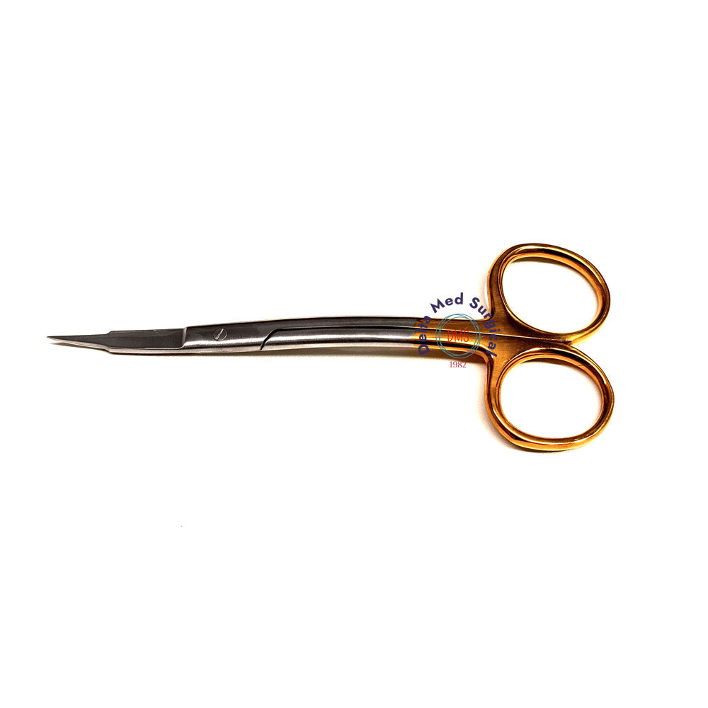 Goldman Fox Serrated Onyx Scissors, 5 in (12.5cm), Curved