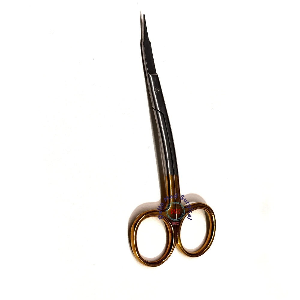 Goldman Fox Serrated Onyx Scissors, 5 in (12.5cm), Curved