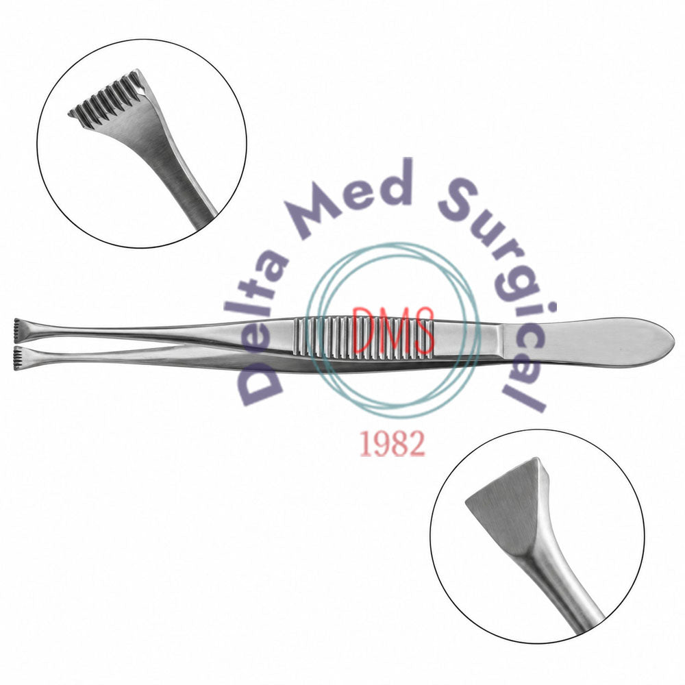 Graefe Fixation Forceps with fine multiple atraumatic teeth