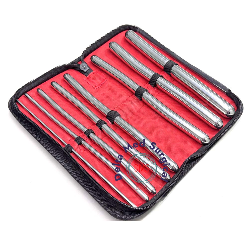 8-Piece Professional Stainless Steel Hegar Urethral Dilator & Sounding Kit