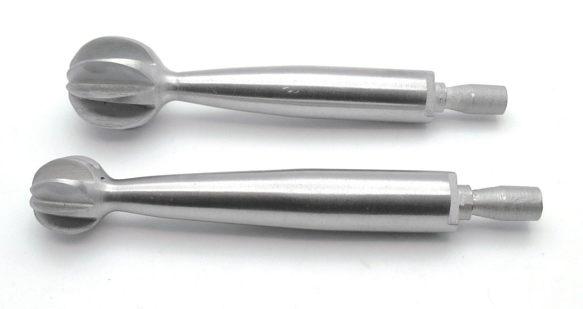 Complete 7-piece Delta Med Surgical Hudson Hand Drill Brace set with five burrs and extension bar in a surgical tray