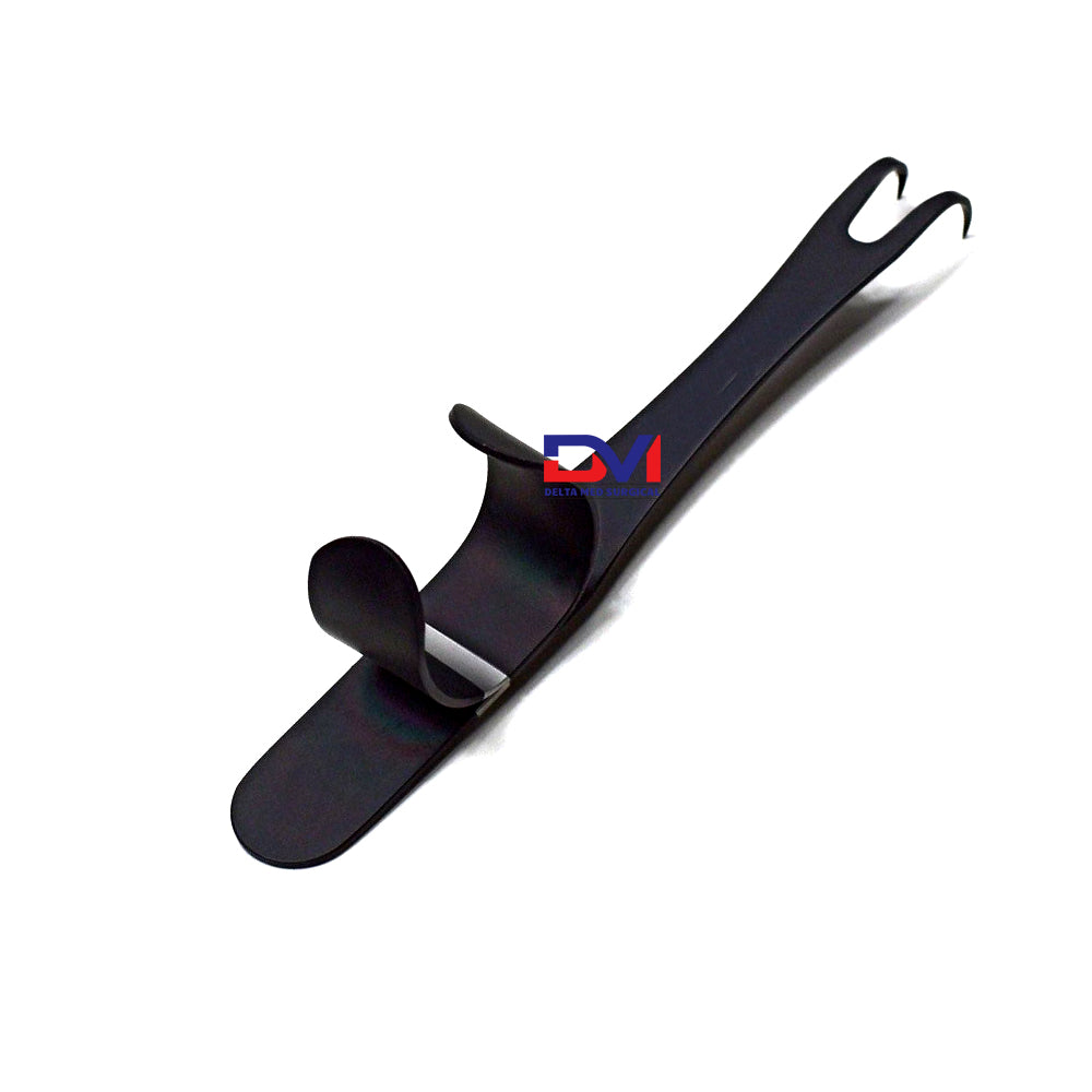 Delta Med Surgical 2-Prong Millard-Kilner-Martinez Thumb Hook Retractor for face lift procedures.