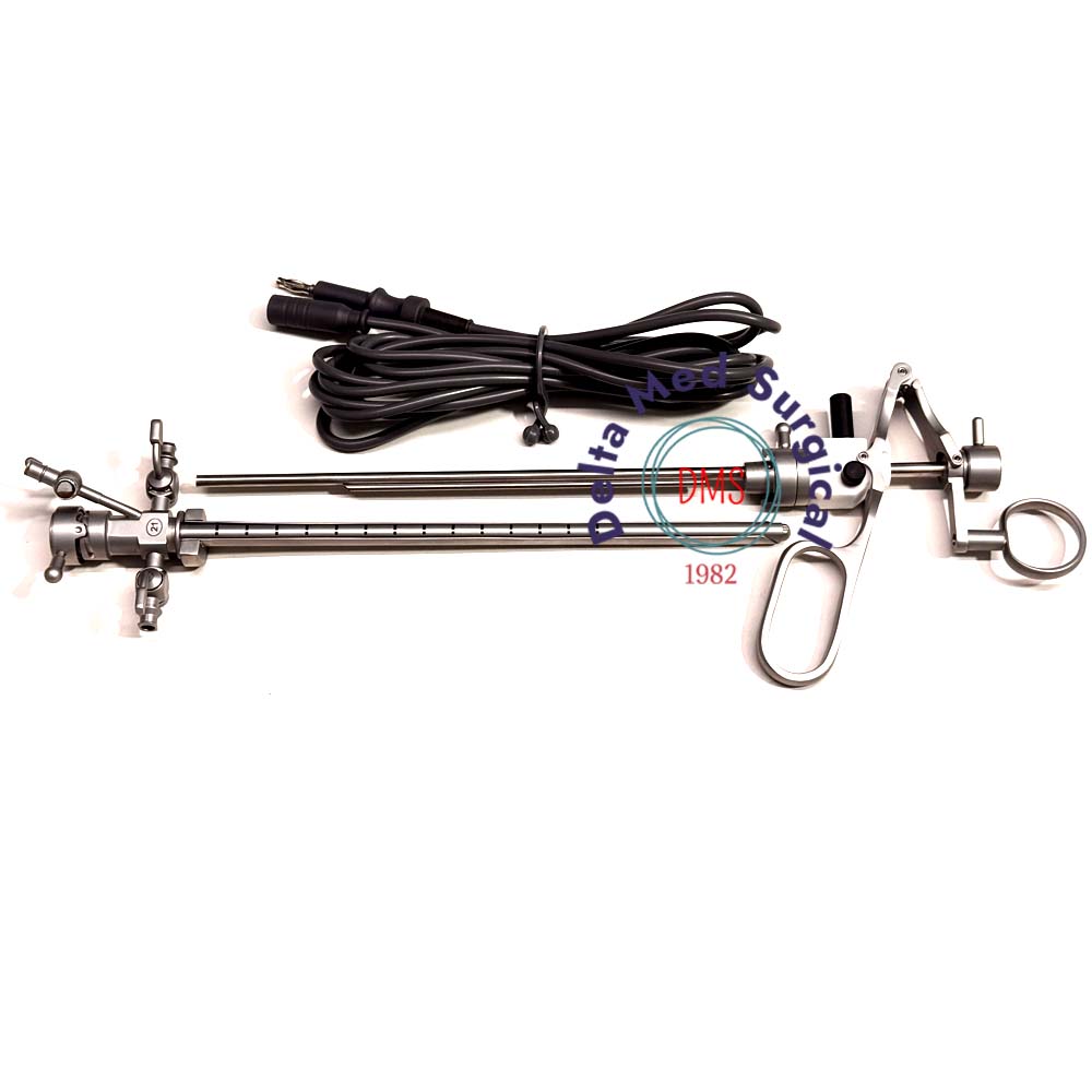 Complete Delta Med Surgical DVIU Set including sheath, cold knives, and blue silicone light cable
