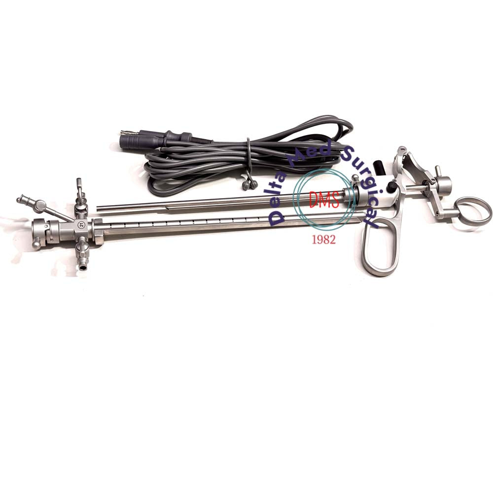 Complete Delta Med Surgical DVIU Set including sheath, cold knives, and blue silicone light cable