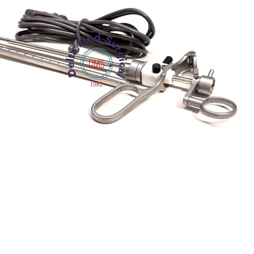 Complete Delta Med Surgical DVIU Set including sheath, cold knives, and blue silicone light cable