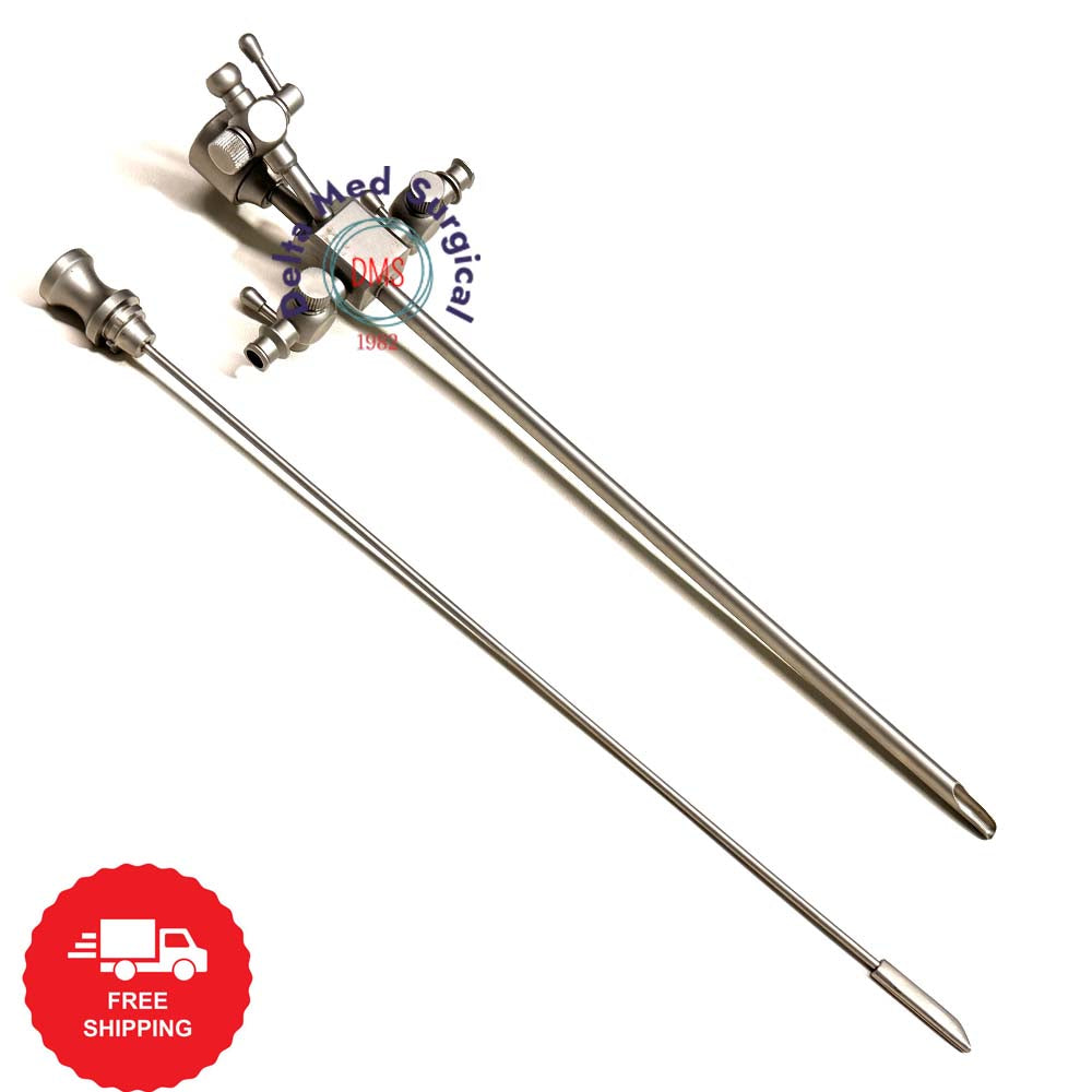 Delta Med Surgical 9.5 Fr Pediatric Cystoscope Sheath with matching obturator and dual stopcocks