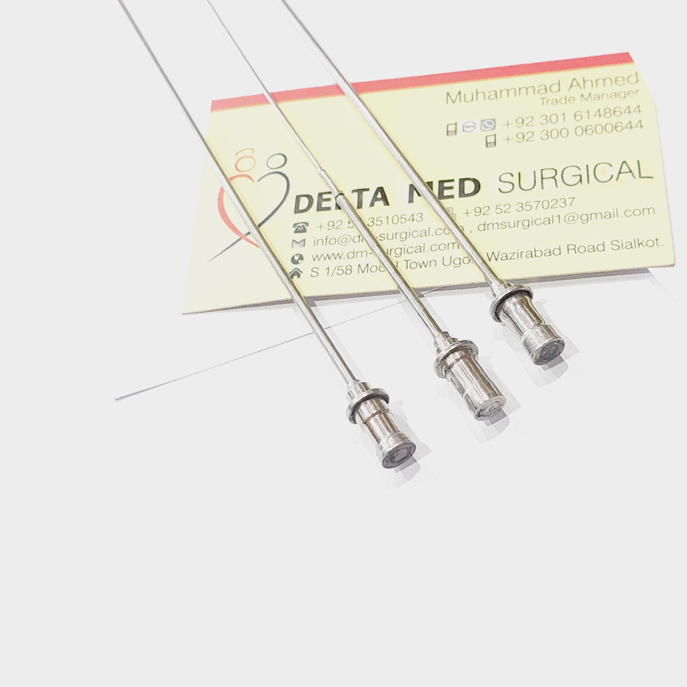 Array of Delta Med Surgical Pneumatic Lithotripter Probes in various diameters and lengths