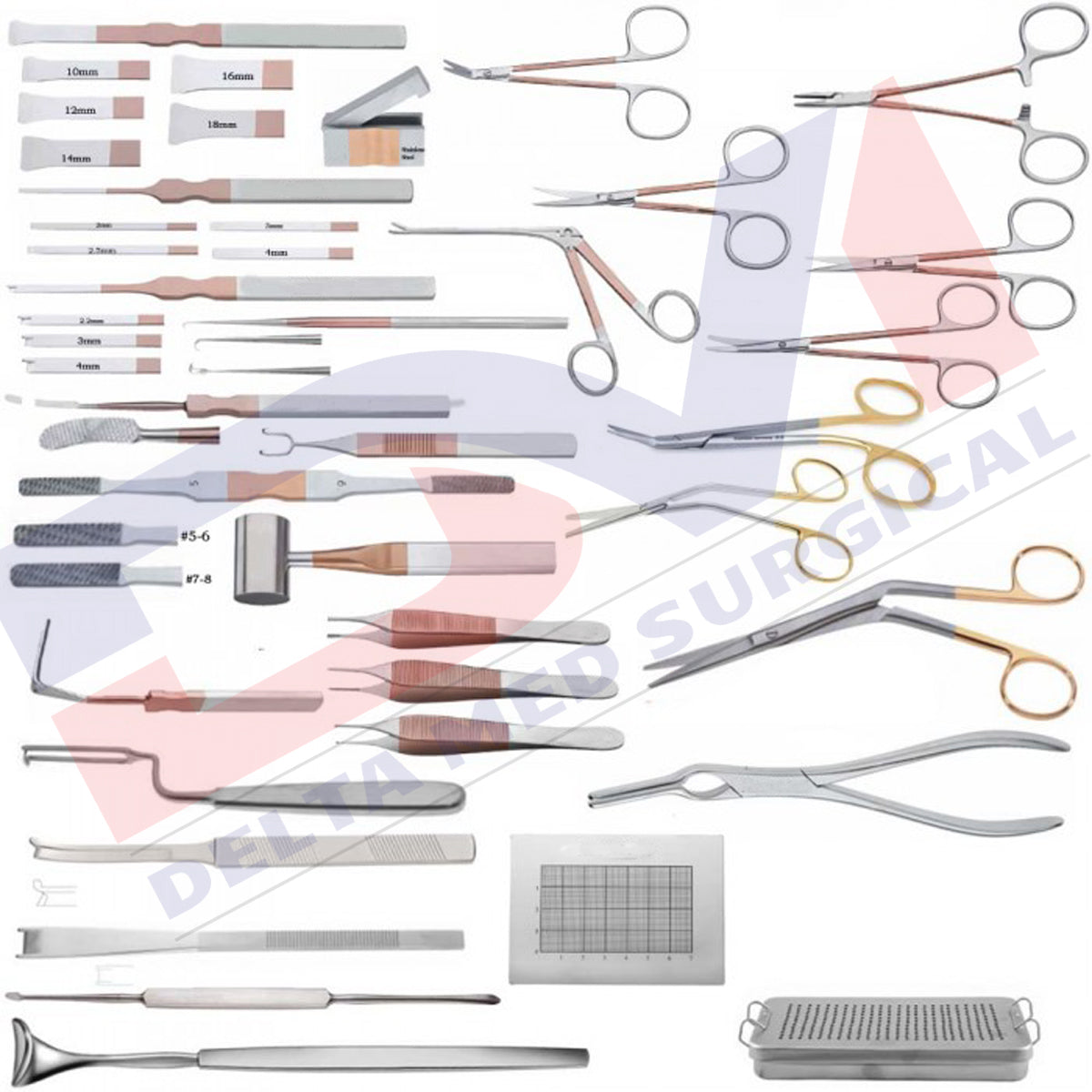 Rhinoplasty Instruments Set Of 50 Pcs, Complete Set of Nasal Surgery Tools-Nose Surgery Instruments