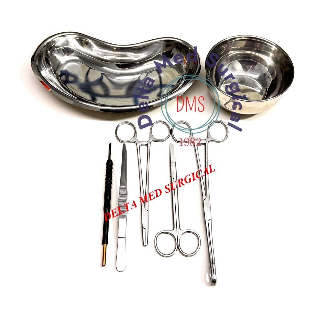 surgical stitches removal kit with scissors and forceps