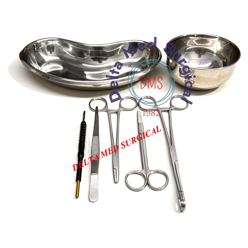 surgical stitches removal kit with scissors and forceps