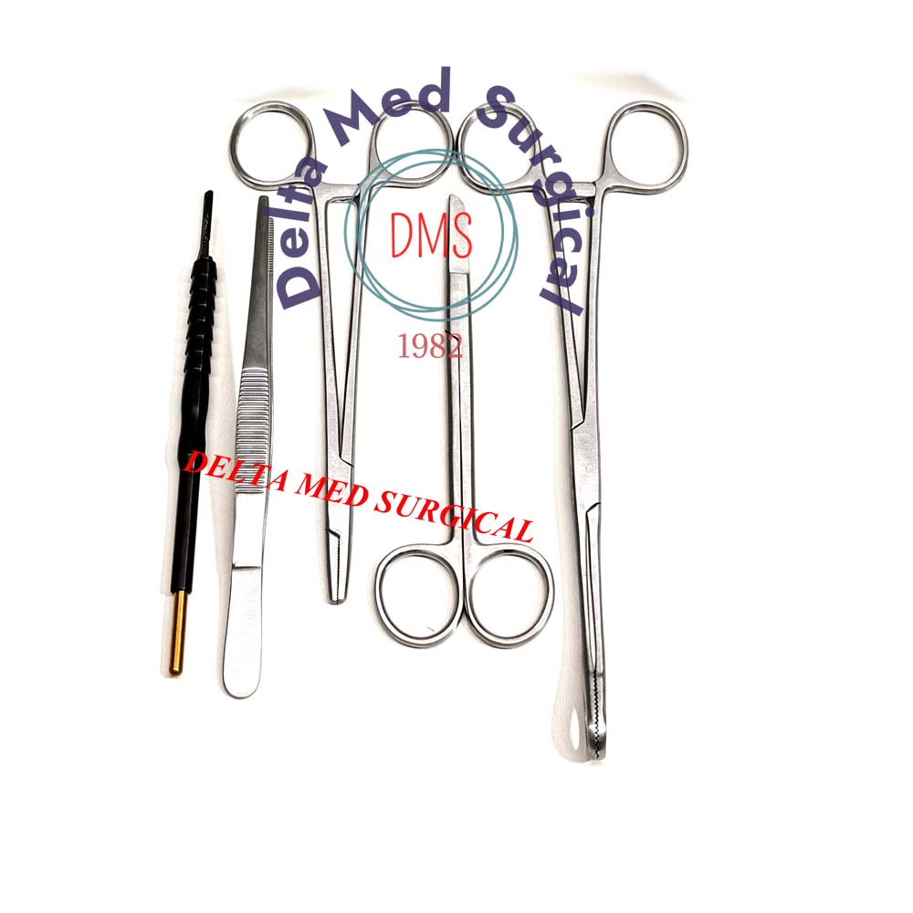 surgical stitches removal kit with scissors and forceps