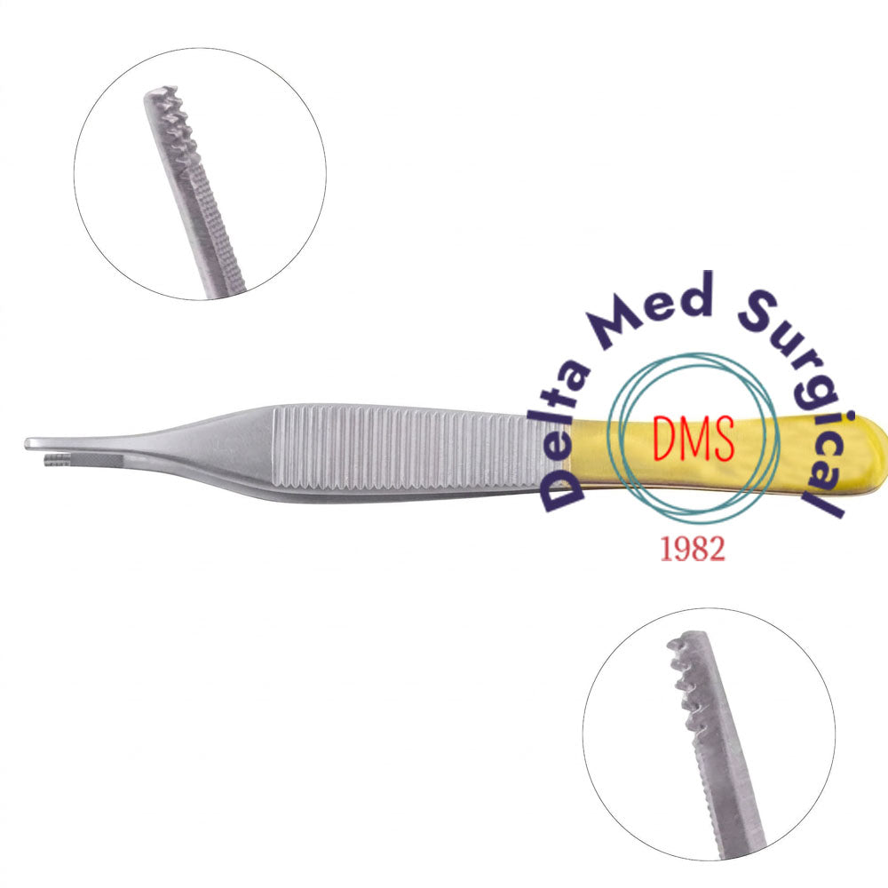 Adson-Brown Tissue Forceps tungsten carbide serrated 7x7 teeth